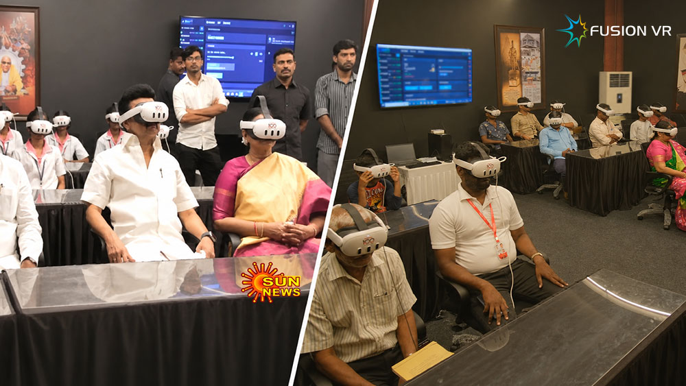 30-seat 180-degree VR zone and 100-seat AV hall at Kalaignar 100 exhibition