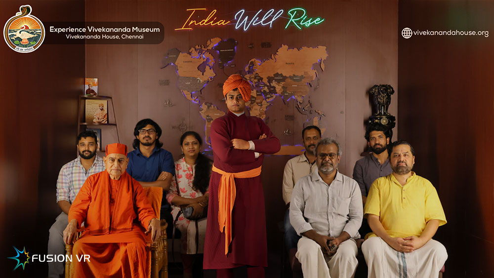 Selfie with Swamiji augmented reality photo booth at Ramakrishna Mission