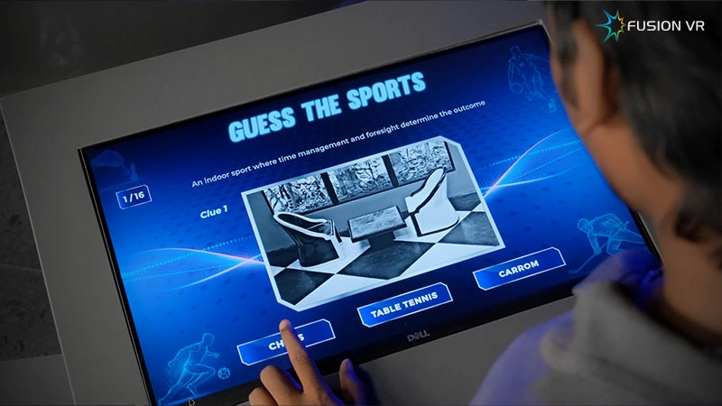 Know Your Sports: Guess the Game timed quiz kiosk