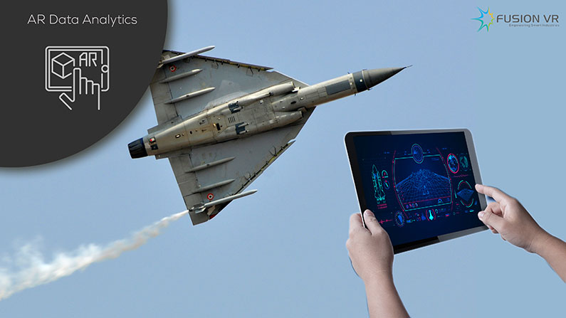 A data of flying jet is analysing through the Augmented Reality (AR)