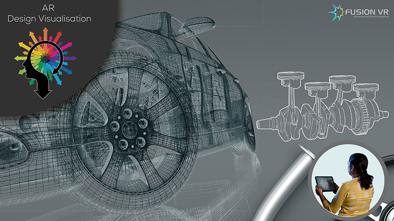 Design visualisation (x-ray view) of car and engine by using Augmented Reality (AR)