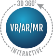 Symbol reprsenting Interactive 3D-360 VR/AR/MR
